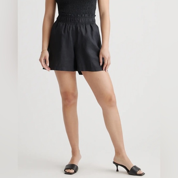 Quince 100% European Linen High Waisted Shorts size S - Picture 1 of 14